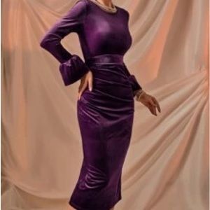 New Velvet Long Sleeve Dress
